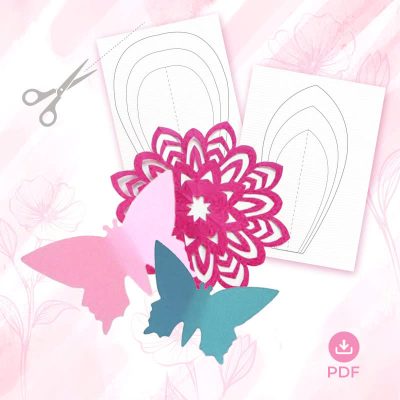 butterfly wings and snowflakes template