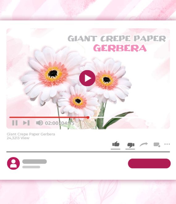 GIANT CREPE-PAPER GERBERA TUTORIAL