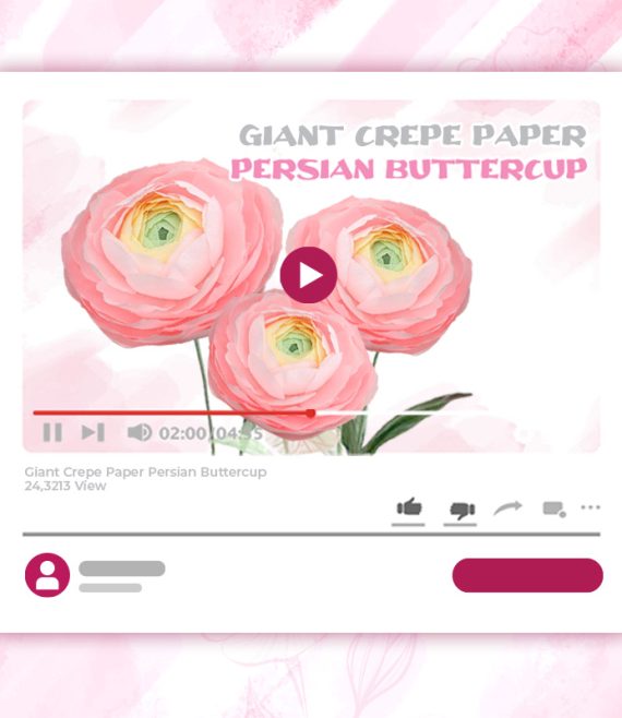 GIANT CREPE-PAPER PERSIAN BUTTERCUP TUTORIAL
