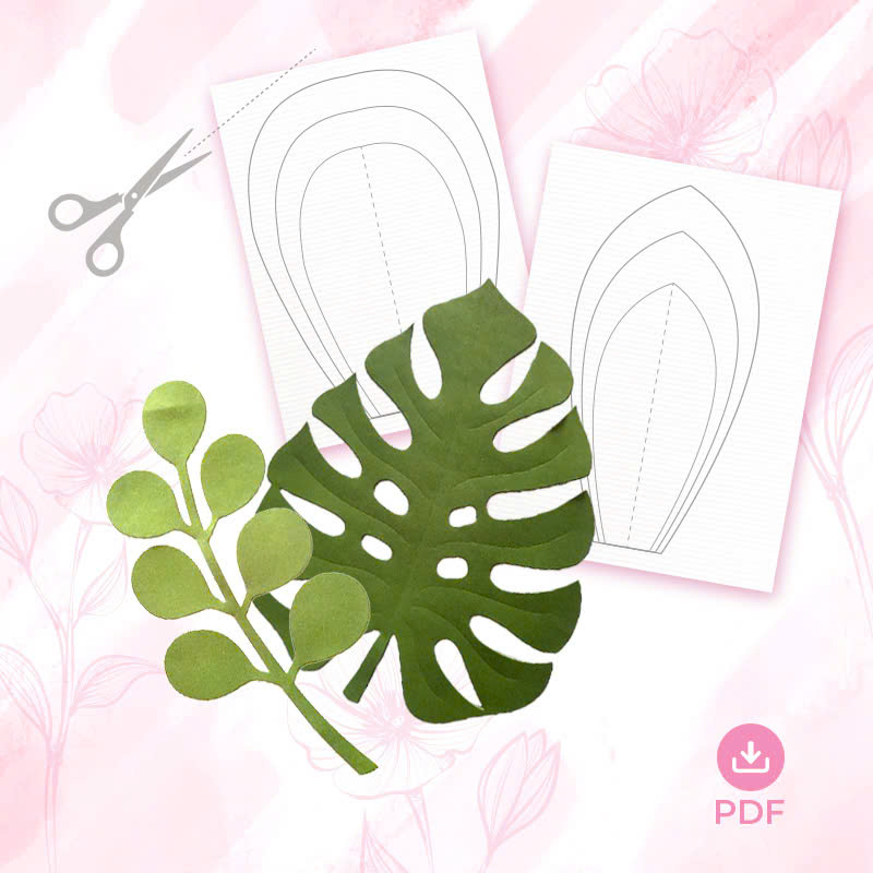 Backdrop Leaves petal template
