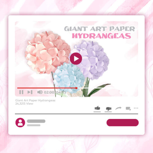 giant art paper hydrangea tutorial