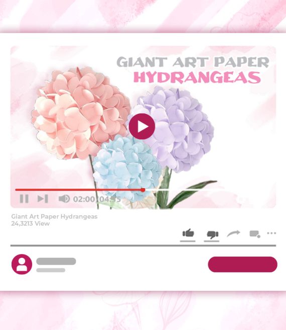 giant art paper hydrangea tutorial