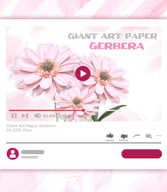giant art paper gerbera tutorial