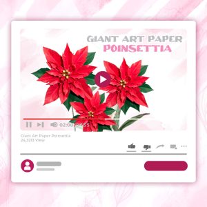 giant art paper poinsettia tutorial