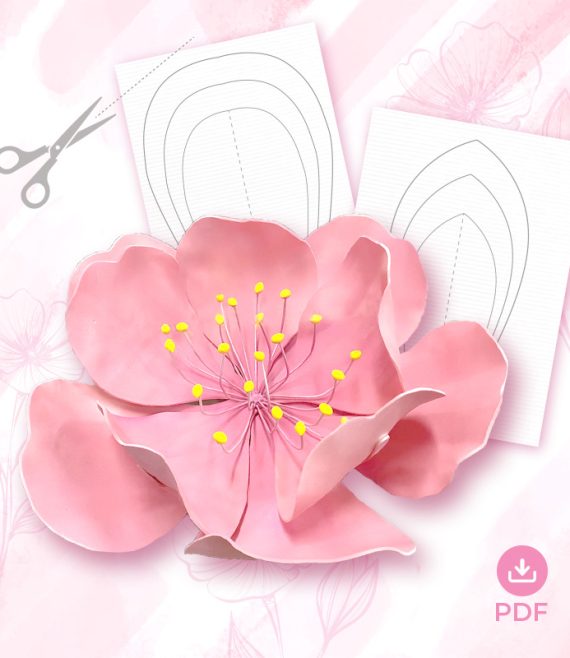 PEACH BLOSSOM TEMPLATE - EVA FOAM