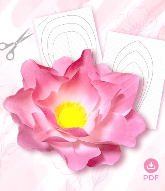 LOTUS TEMPLATE - CREPE PAPER