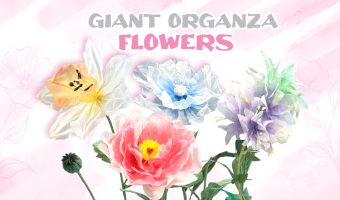 GIANT ORGANZA FLOWER COUSE
