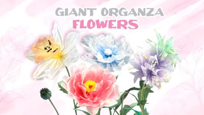 GIANT ORGANZA FLOWER COUSE