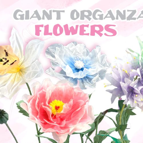 GIANT ORGANZA FLOWER COUSE