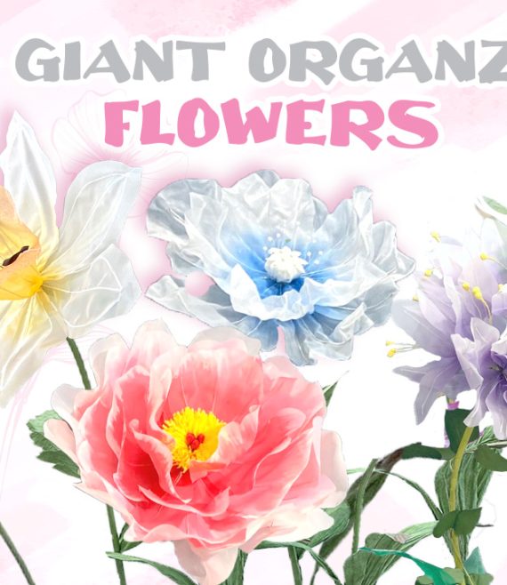 GIANT ORGANZA FLOWER COUSE