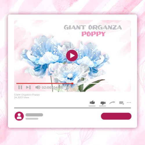 GIANT ORGANZA POPPY TUTORIAL
