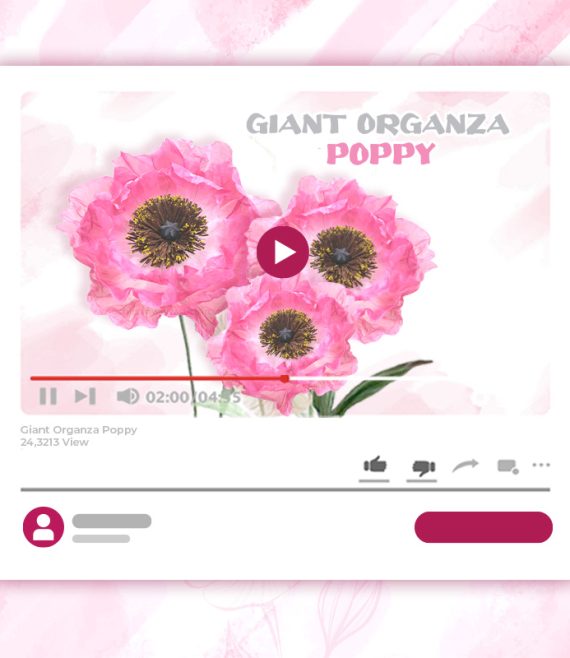 GIANT ORGANZA POPPY TUTORIAL - STYLE 2