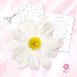 Giant Daisy Flower ( Organza) - Template & Tutorial