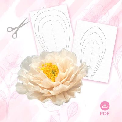 PEONY TEMPLATE 2 - ORGANZA