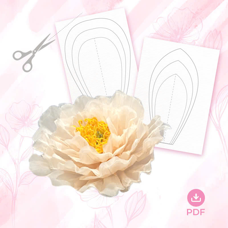 Peony Style 2 petal template