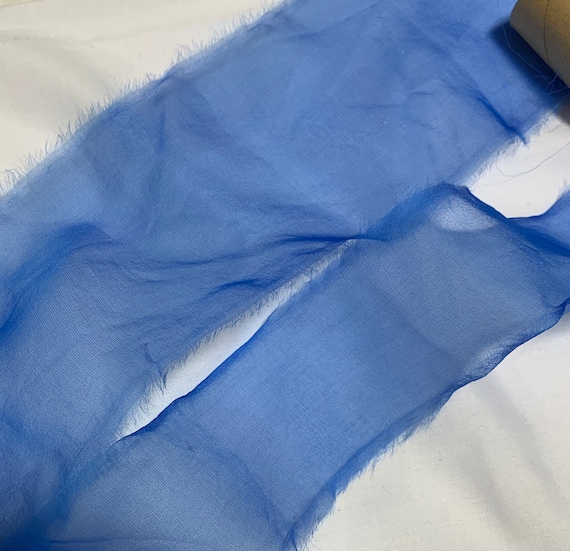 Cornflower Blue Hand Dyed 100% Silk Sheer Organza Ribbon 4 Widths to Choose From - Etsy Ireland