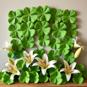 4-leaf clover & flower