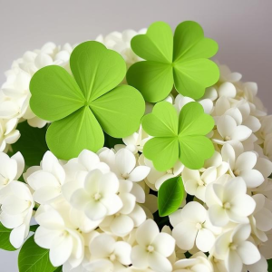 4-leaf clover & flower