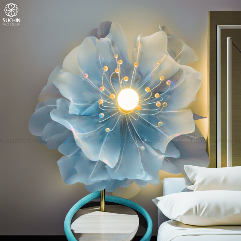 GIANT ORGANZA FLOWER LAMPS
