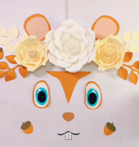 free giant flower template, DIY paper flower template, woodland party decor