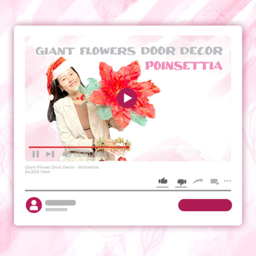 giant flower door decor
