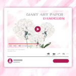 giant cardstock dandelion, giant paper dandelion