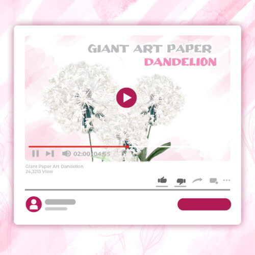 giant cardstock dandelion, giant paper dandelion