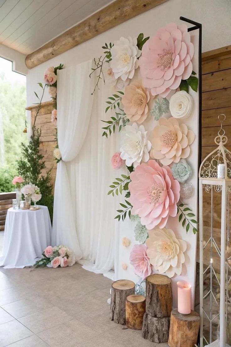 baby shower giant flower decor