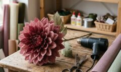 Learn to make giant paper flowers with expert guidance in Giant Flowers Courses