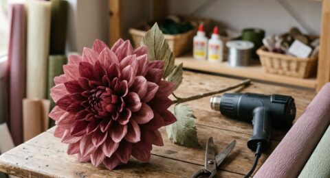 Learn to make giant paper flowers with expert guidance in Giant Flowers Courses