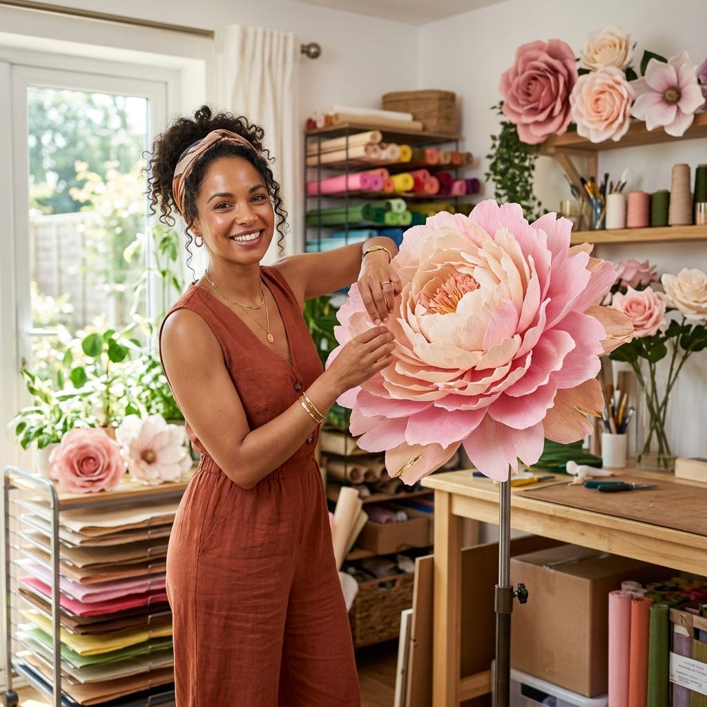 Featured image for Crepe Paper Giant Flowers: The Softest Petal Technique