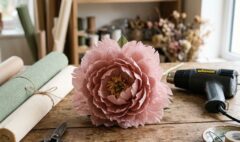 Handmade giant crepe paper peony from Giant Flowers Courses