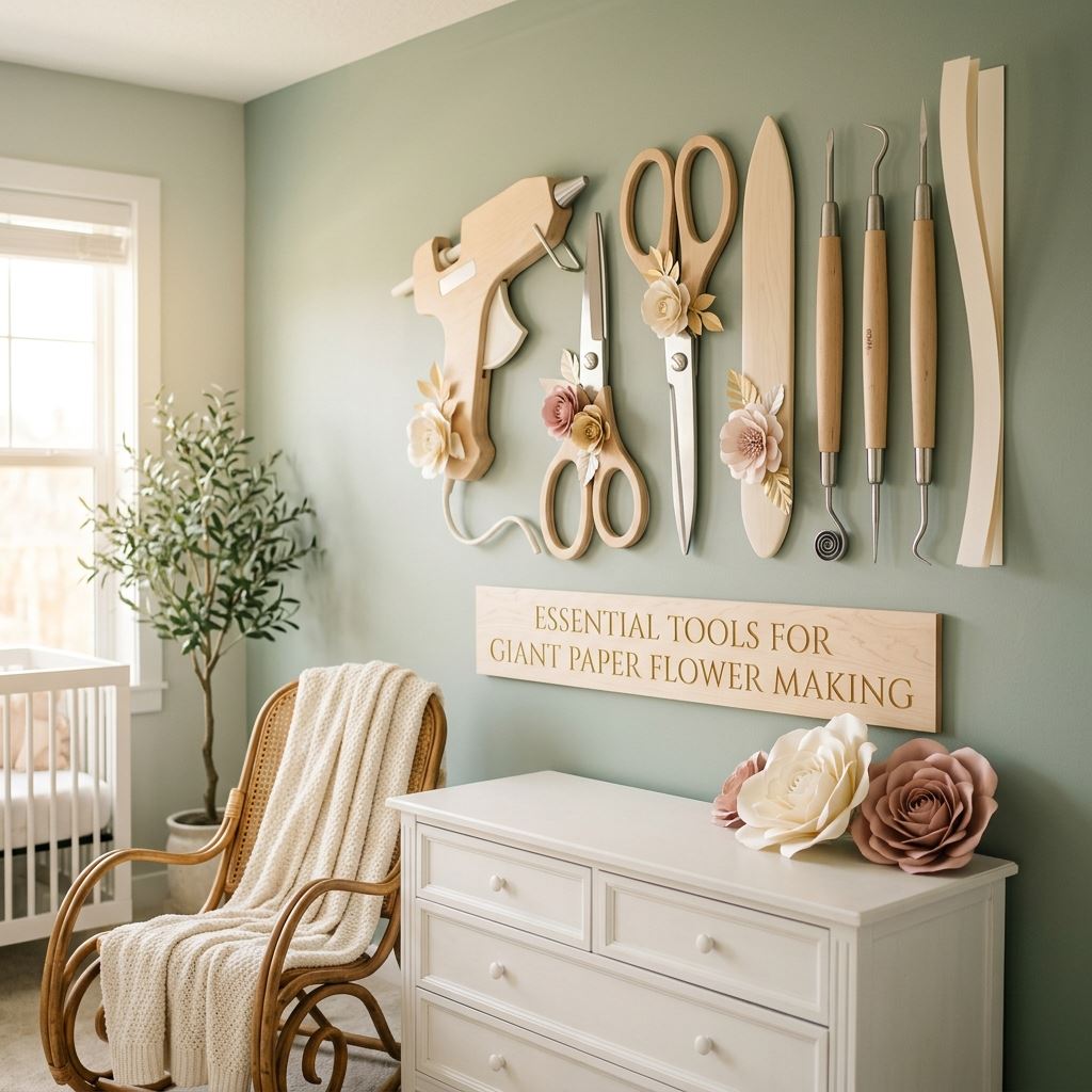 Completed display for Essential Tools for Giant Paper Flower Making: A Beginner’s List