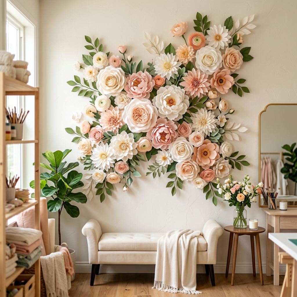 Completed display for Giant Flower Decoration for Birthday Party: Stunning Ideas