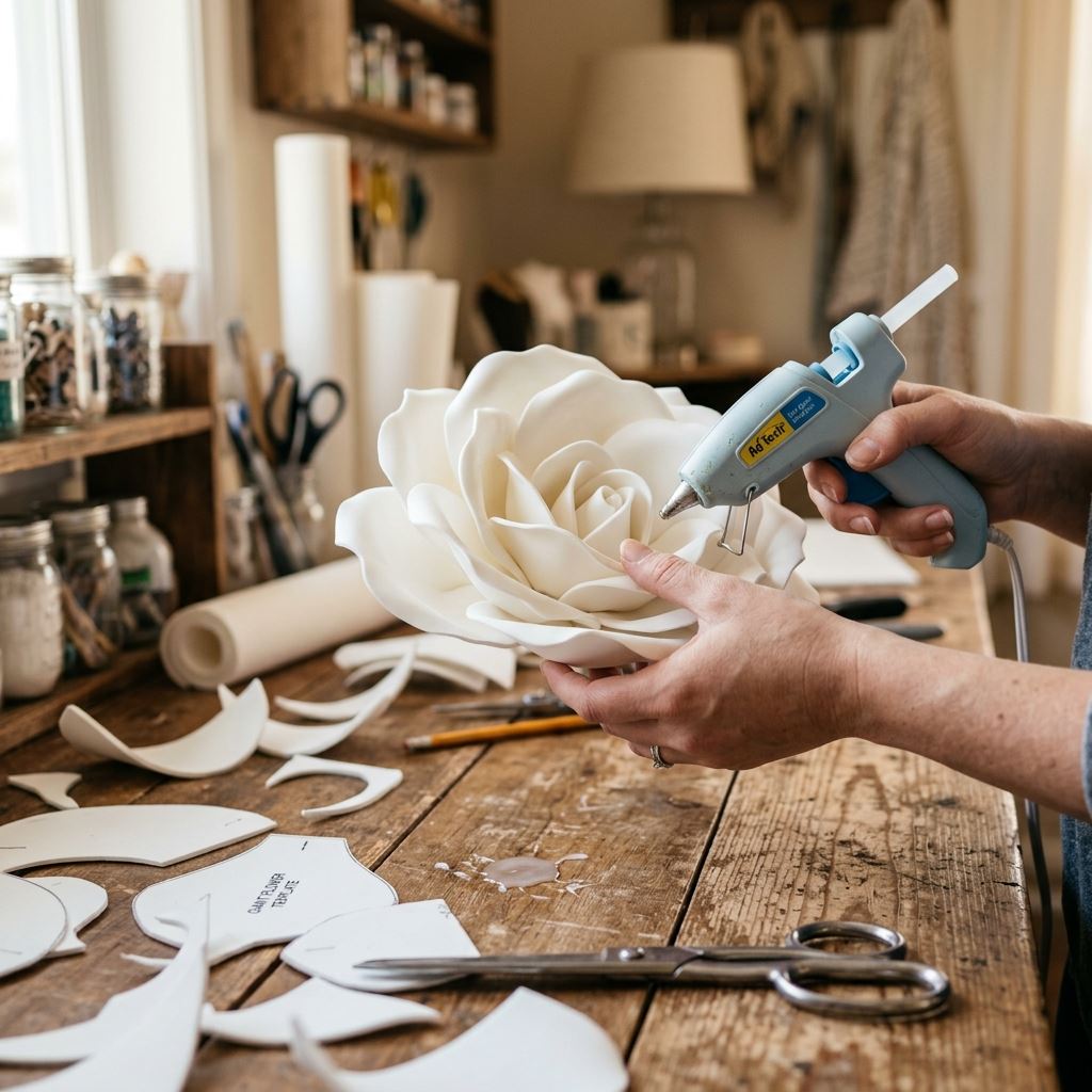 Crafting detail for Giant Foam Flower Templates for Waterproof Decor
