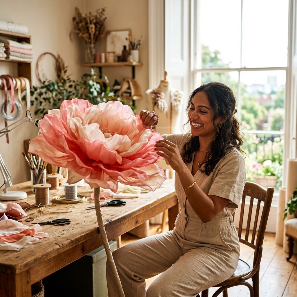 Featured image for Giant Organza Flowers: Achieving that Ethereal Glow