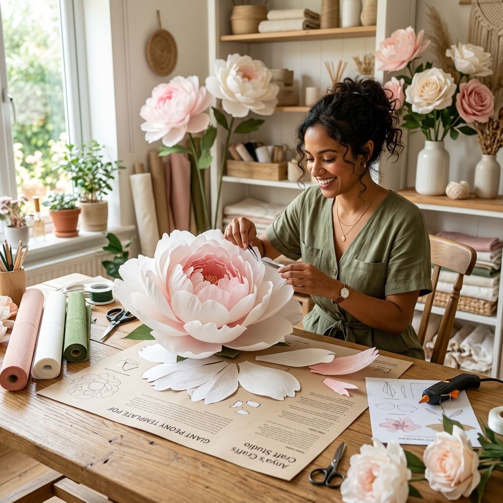 Featured image for Giant Peony Template PDF: Crafting the Perfect Ruffles