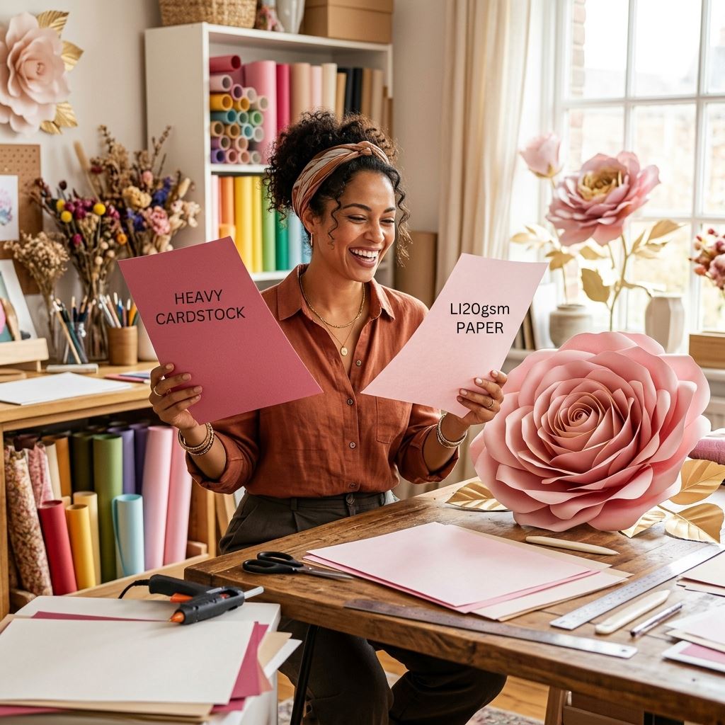 Featured image for Heavyweight vs. Lightweight Cardstock for Giant Flowers