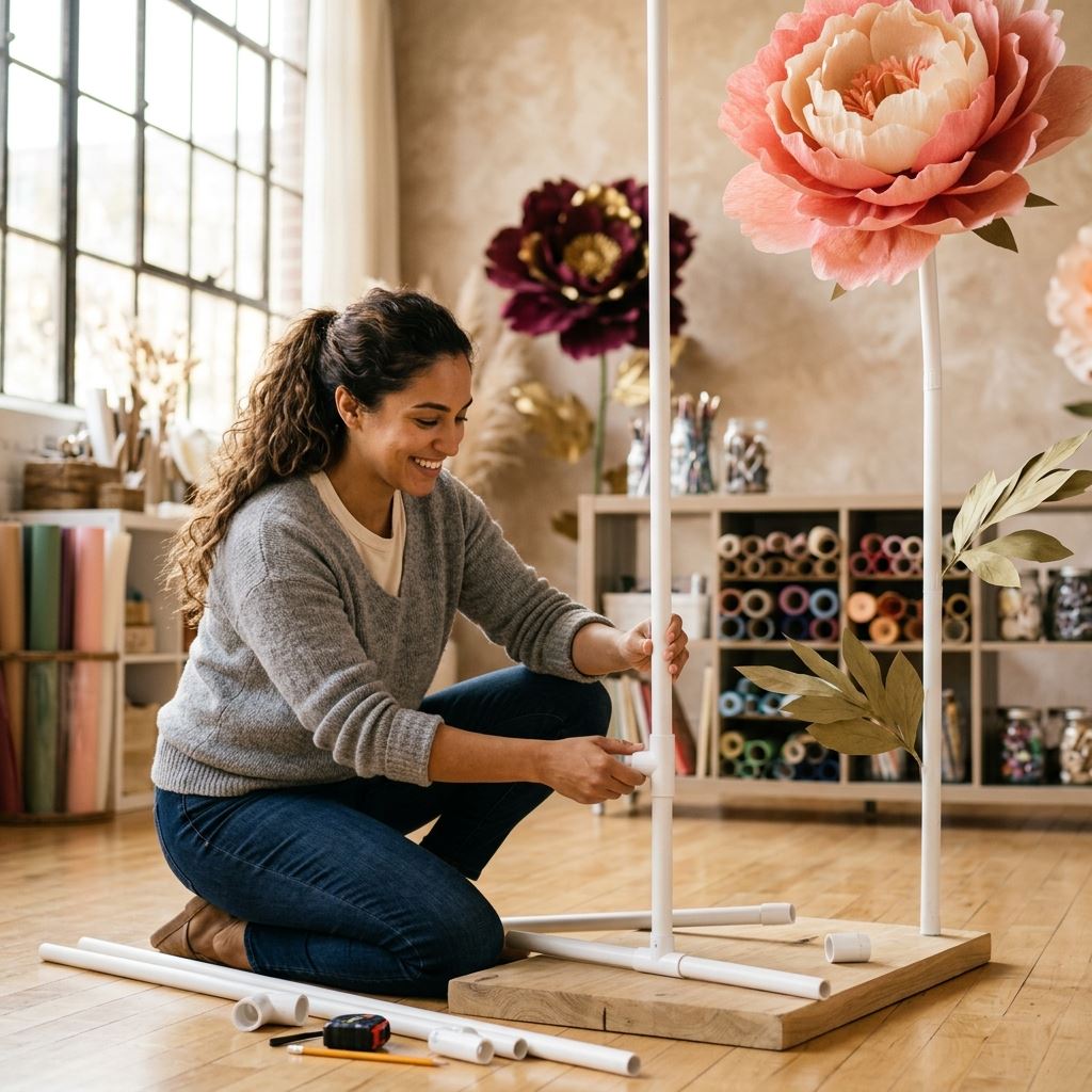Featured image for How to Build a Sturdy PVC Stand for Giant Freestanding Flowers