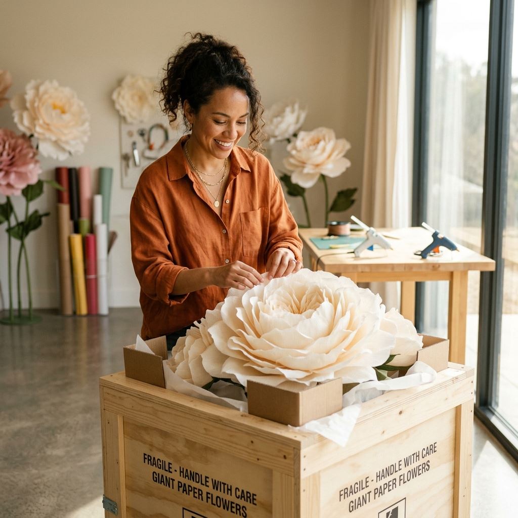 Featured image for How to Pack and Transport Giant Paper Flowers Safely Without Damage