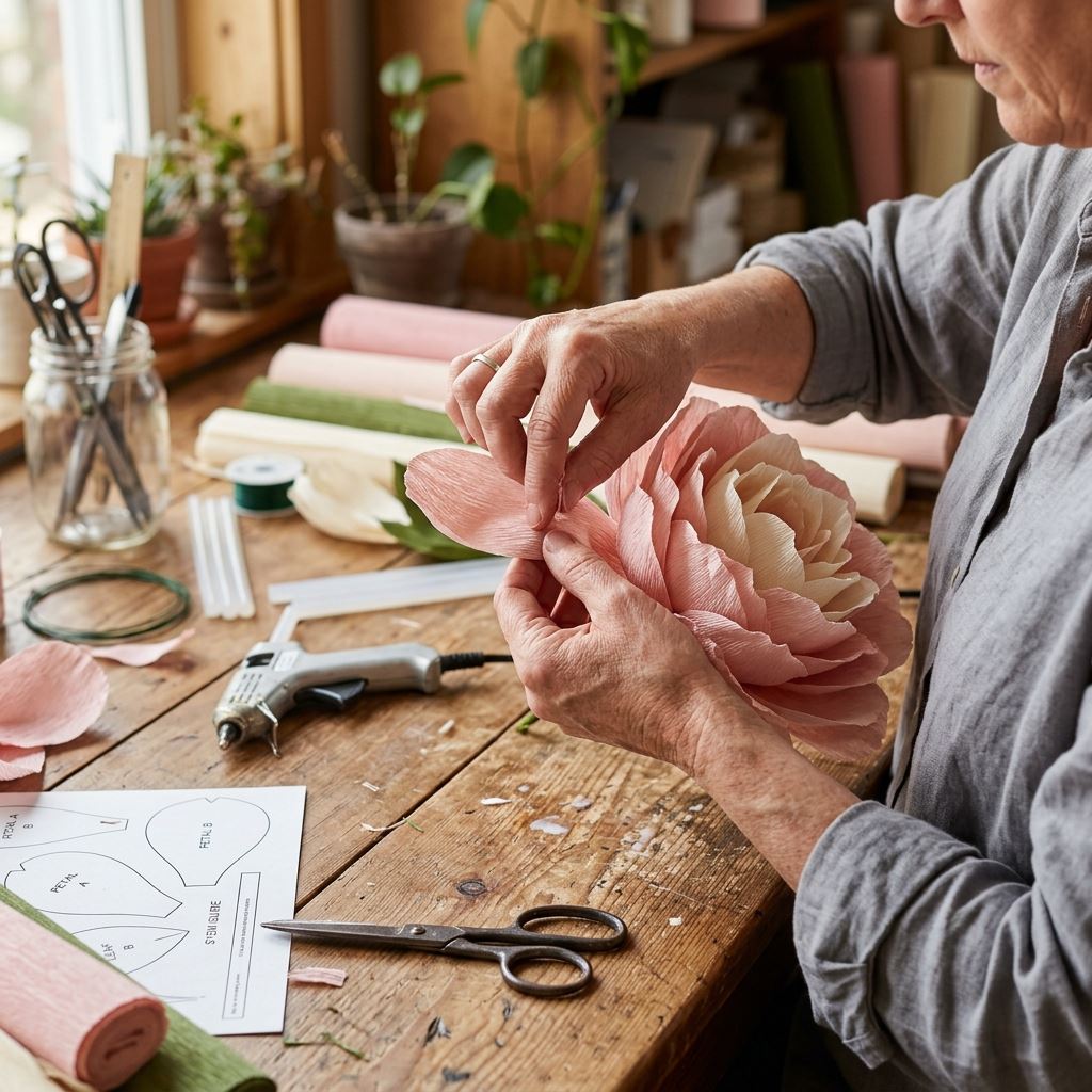Crafting detail for How to Pack and Transport Giant Paper Flowers Safely Without Damage