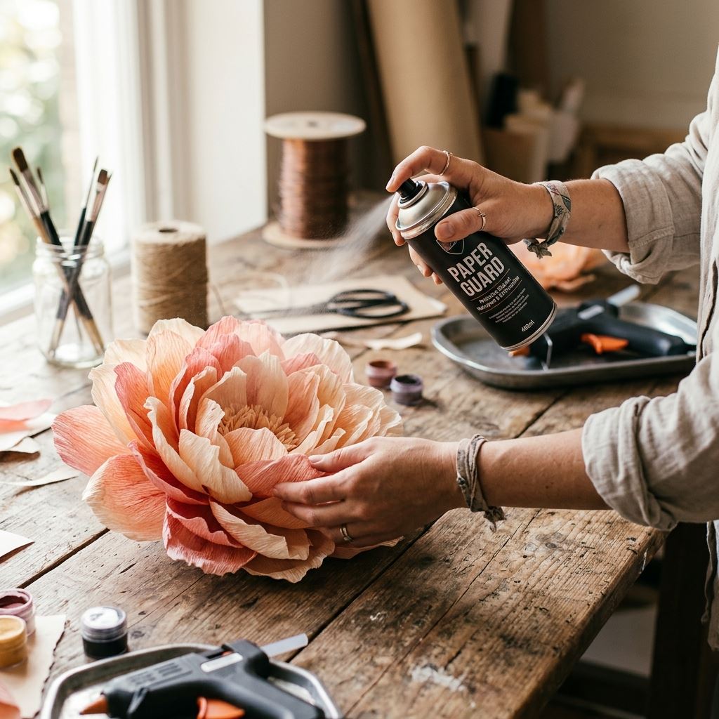 Crafting detail for How to Waterproof Giant Paper Flowers for Outdoor Events