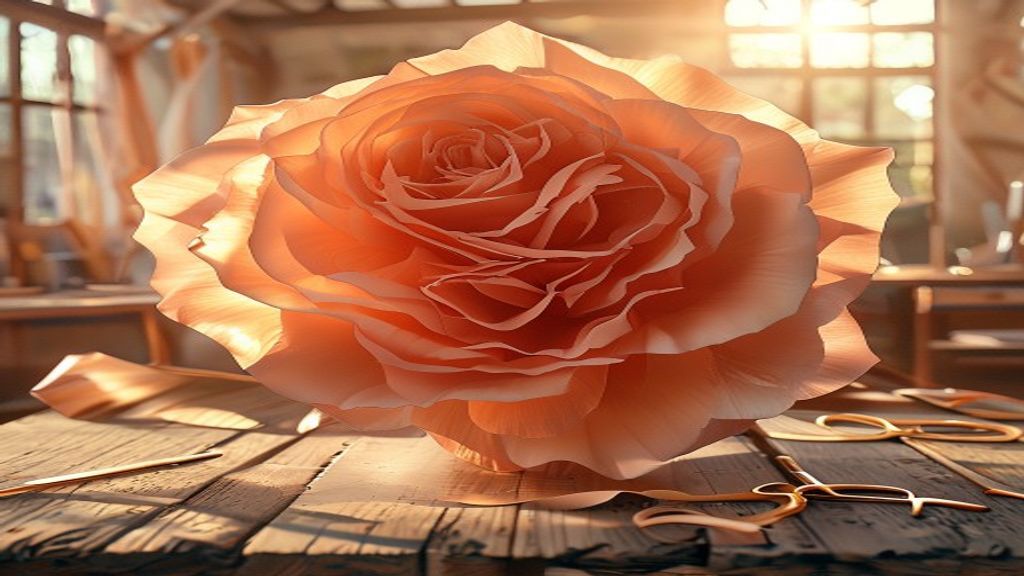 Stunning EVA foam giant flowers: closeup of a deep burgundy rose