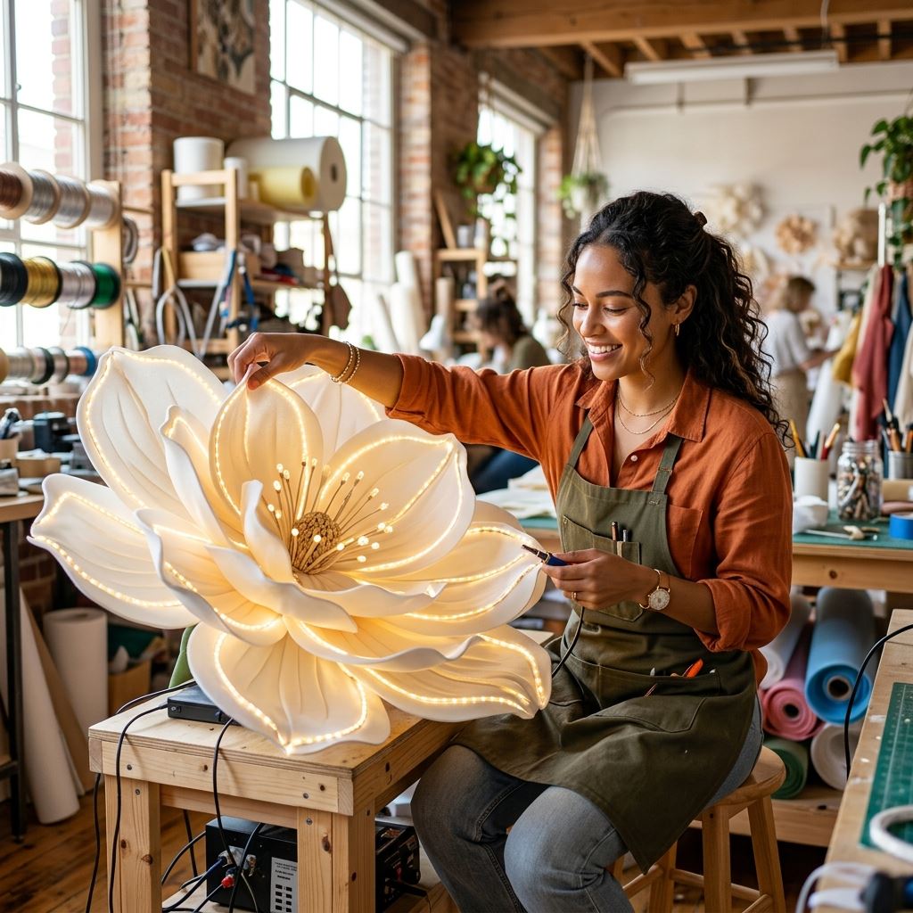 Featured image for Incorporating LED Lights into Giant Foam Flowers