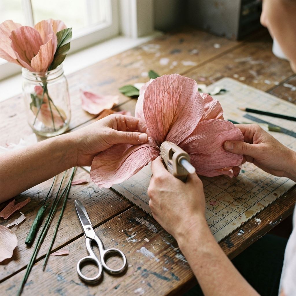 Crafting detail for Mastering Giant Flower Petal Shapes for Stunning Realism