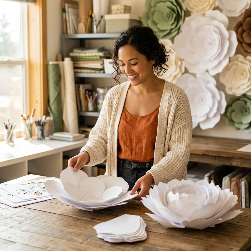 Featured image for Printable Giant Flower Stencils for Quick Crafting