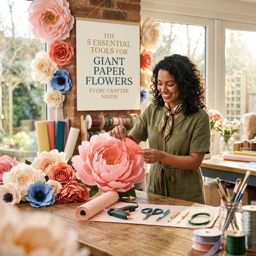 Featured image for The 5 Essential Tools for Giant Paper Flowers Every Crafter Needs