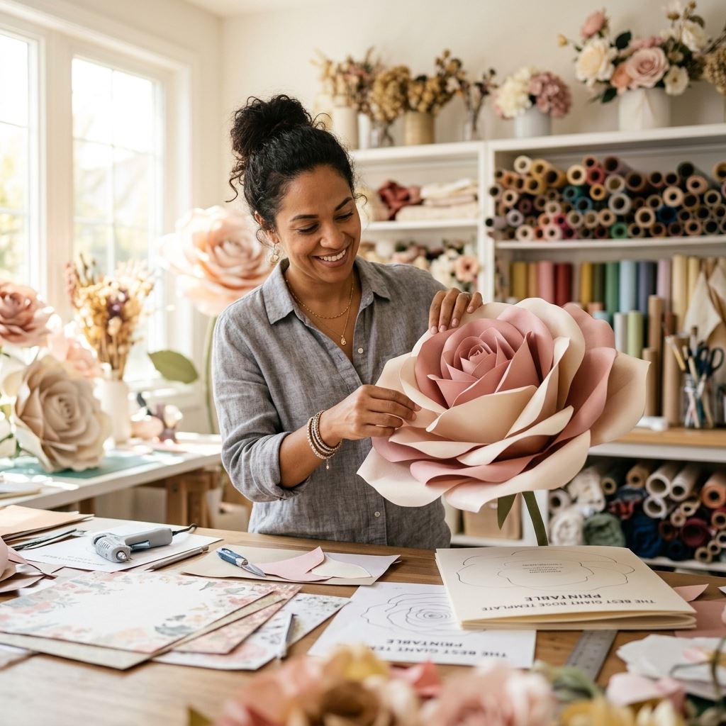 Featured image for The Best Giant Rose Template Printable: Master the Classic Bloom
