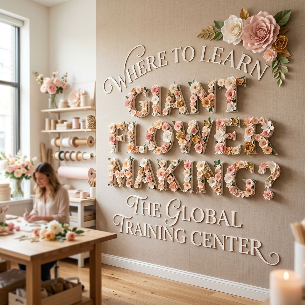 Completed display for Where to Learn Giant Flower Making? The Global Training Center